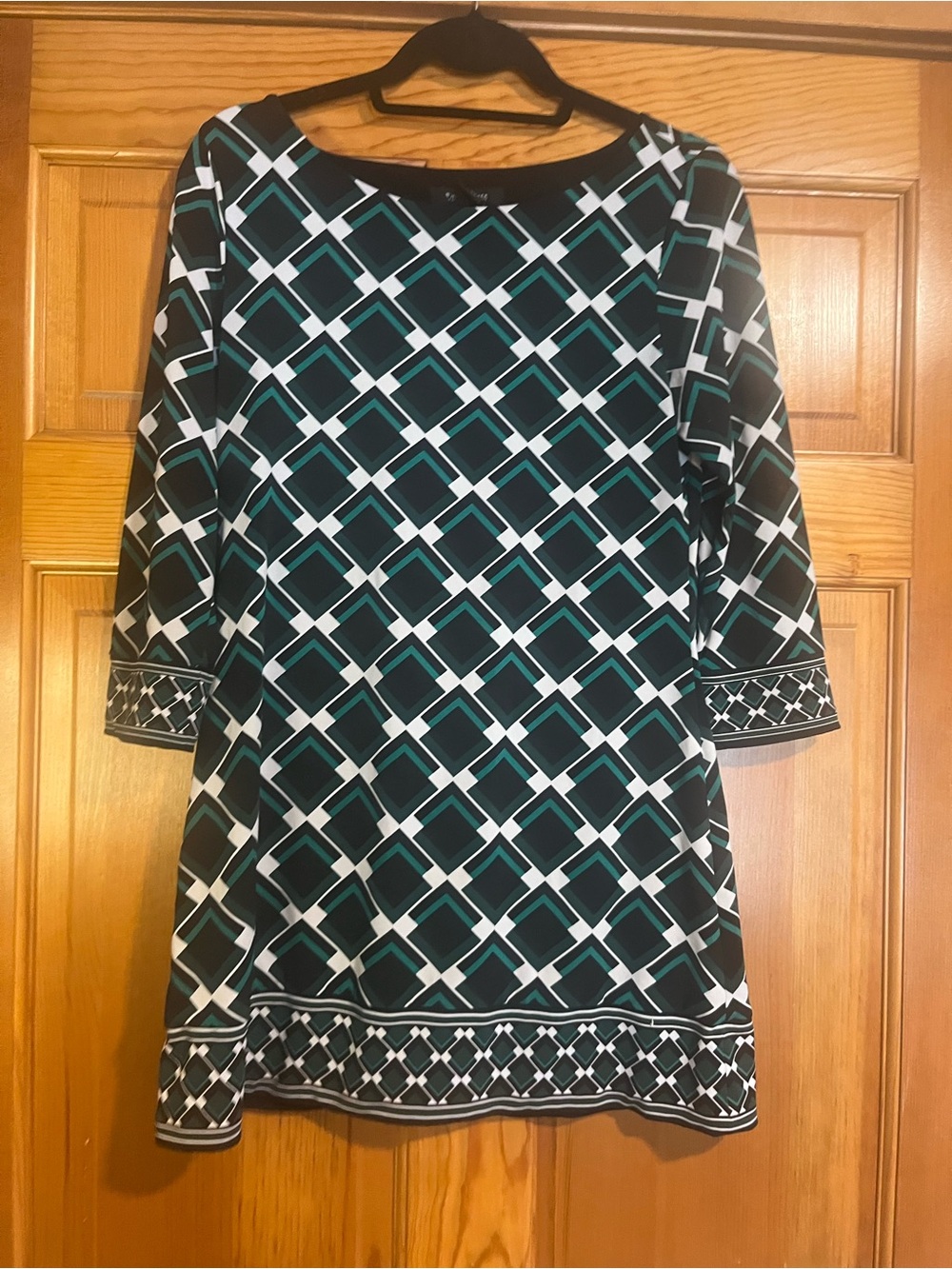 White House Black Market Geometric Print Shift Dress Size S
